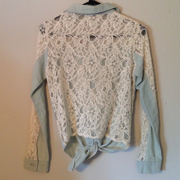 Denim & Lace Top - Picture 3 of 4