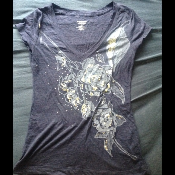 Express melange blue t shirt