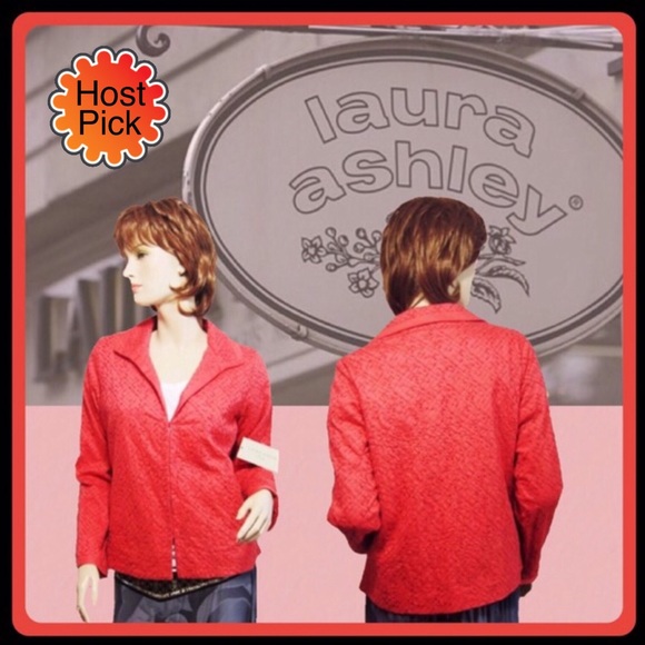 Laura Ashley Jackets & Blazers - Laura Ashley Coral embroiderd Jacket Blazer PS