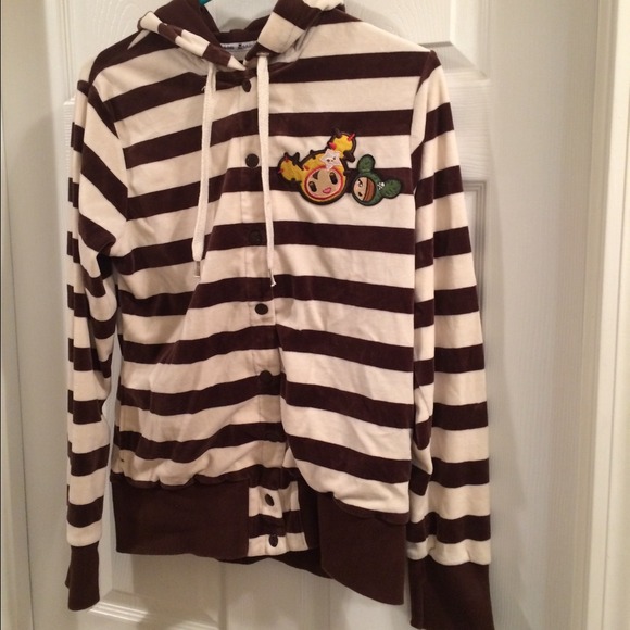 Toki Doki Striped Velour Hoodie