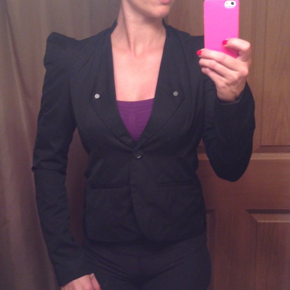 Kardashian Kollection Puff Sleeve Blazer