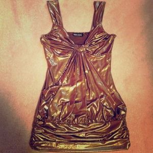 Metallic Gold Tank Top