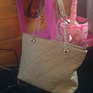 Grey with chains purse