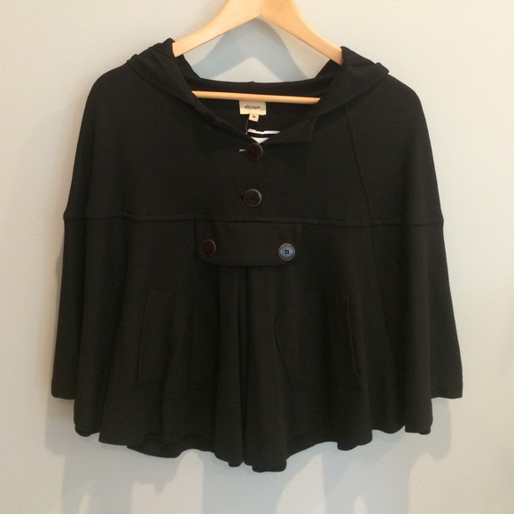 ELLA MOSS NWT Black knit poncho