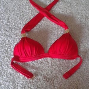 venus red baithing suit top