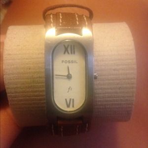 Fossil women's leather watch