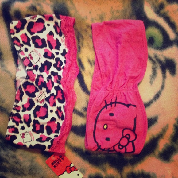 Two hello kitty bandue tops