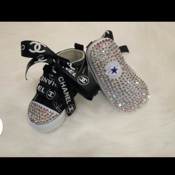 Infant Swarovski Crib Shoes Converse