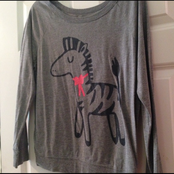 Adorable Zebra Long Sleeve Top