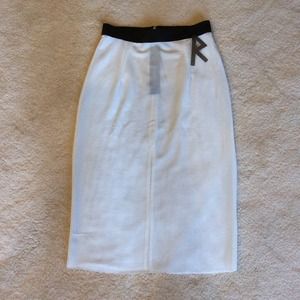 Rehab mesh knee length skirt