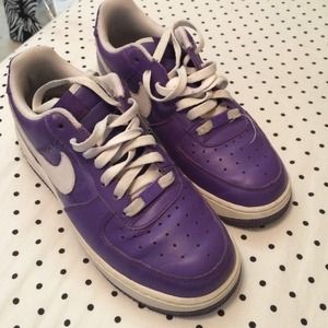 Purple Air Force ones