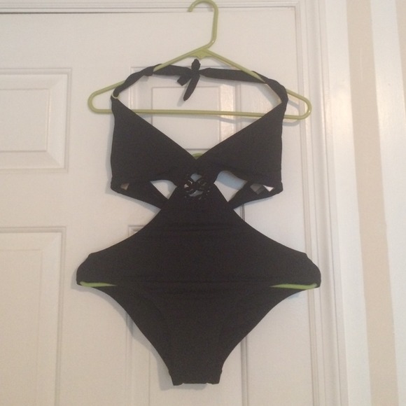 BCBG Max Azria Capetown Black Swimsuit Monokini