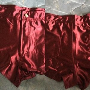 Wine red american apparel disco shorts size small