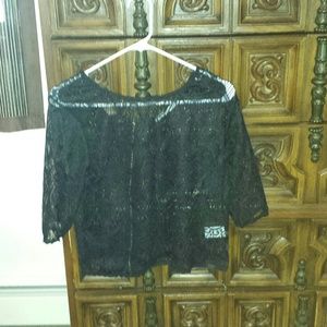 Black lace shirt