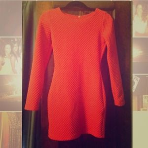 Orange Arden B Long Sleeve Dress