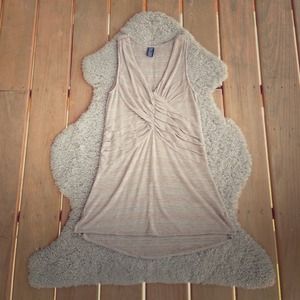 taupe v-neck tank tunic