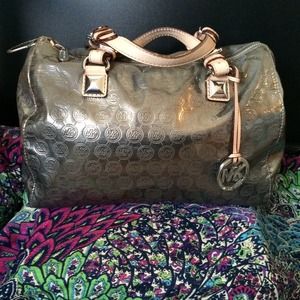 Michael Kors Grayson Satchel - Silver