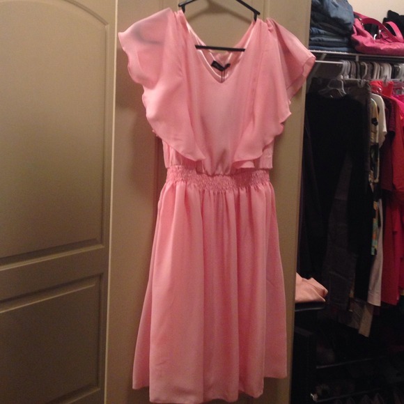 Pink ruffle dress