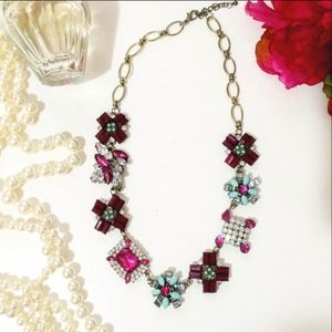 Brand New Color crystal crush Statement Necklace