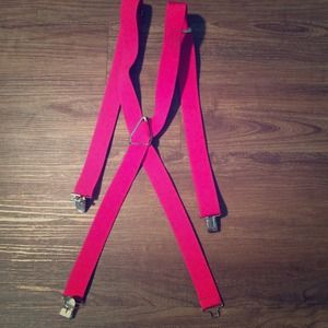 Hot Pink Suspenders Costume Halloween