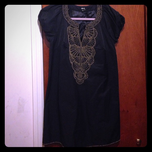 Black dress with sequin detailing