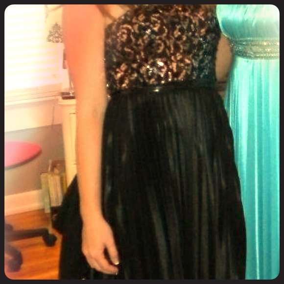 Black and pink cocktail dress