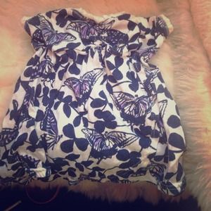 Sleeveless butterfly crop top