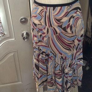 Cute 100% Silk Elastic Waist Skirt!