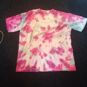 Hand dyed tie dye t shirt
