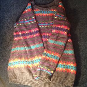 Oversized tribal sweater