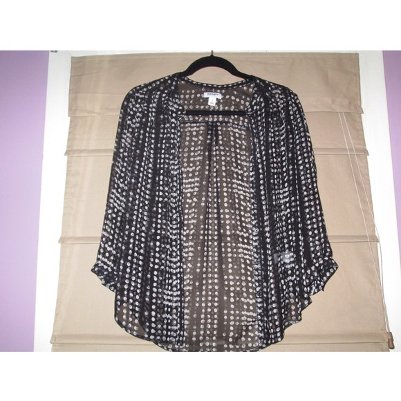 Black and white dotted button up shirt