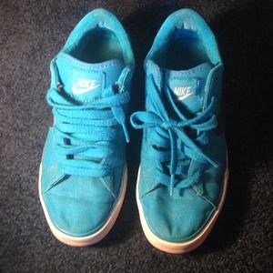 Blue nike sneakers