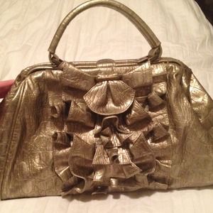 Gold Jessica Simpson purse