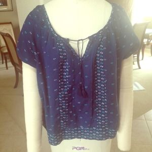 Navy Blue Hollister Blouse