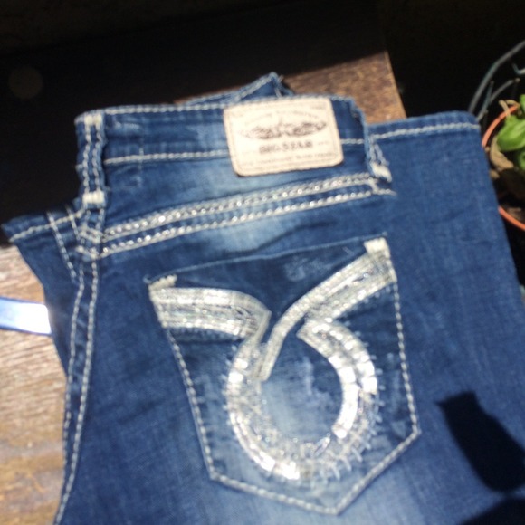 Big Star Jeans w/Silver Appliqué pockets 29" L