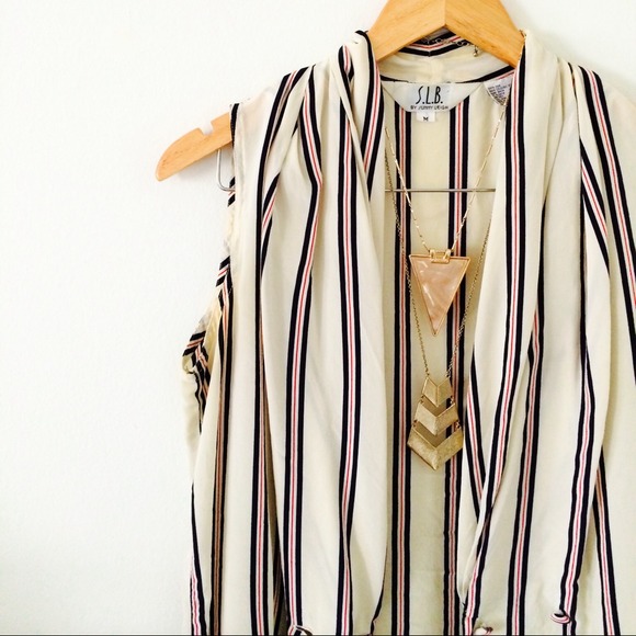 S.L.B Tops - • S.L.B • Pinstripe Top •