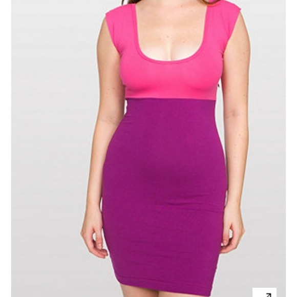 Dual colored American apparel bodycon dress
