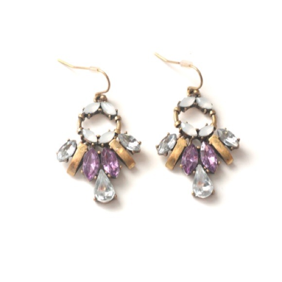 Brand New Violet statement earrings