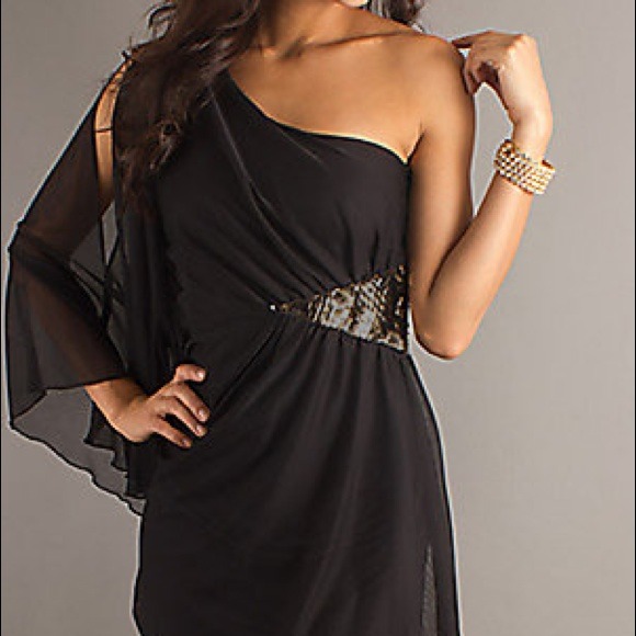 One sleeved homecoming dress