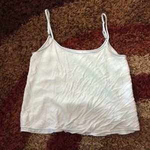 Adjustable strapped light denim wash BP tank top