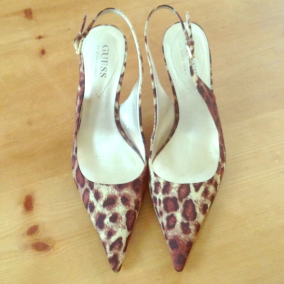 GUESS by Marciano leopard print sling back - Picture 1 of 2