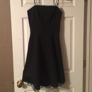 Black zip up formal dress