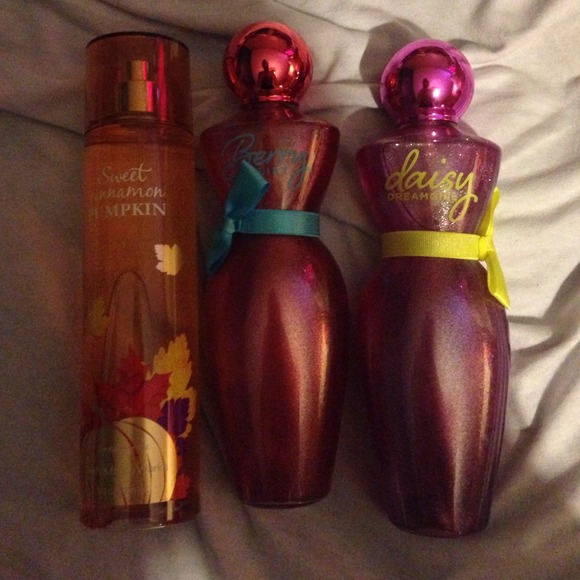 Three bath and body works perfumes