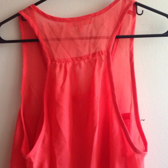 Sheer orange tie shirt - Picture 3 of 3