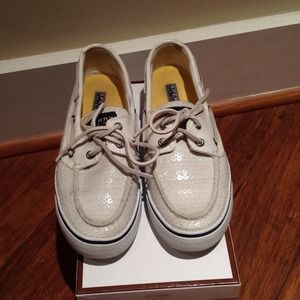 Sperry White Boat Shoes