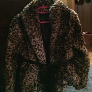 Leopard print coat