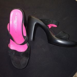 Luca Stefani Black Suede Sandal