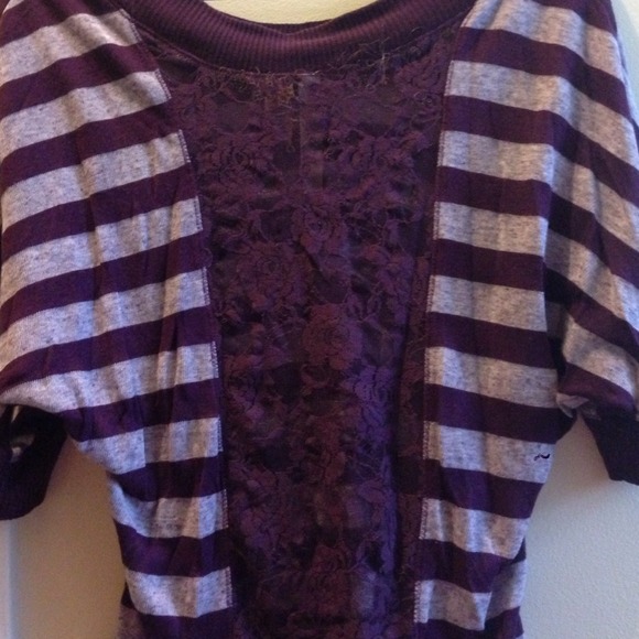 Purple and grey stripped sweater - Picture 1 of 2