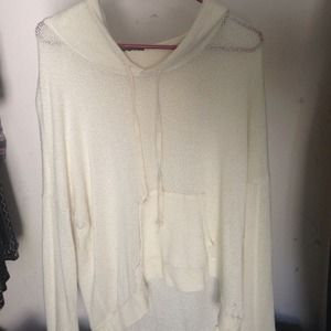 Brandy Melville cream hoodie
