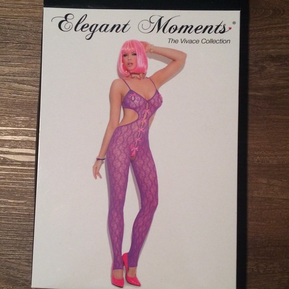 Vivace Bodystocking w/Bow Purple - Picture 1 of 2